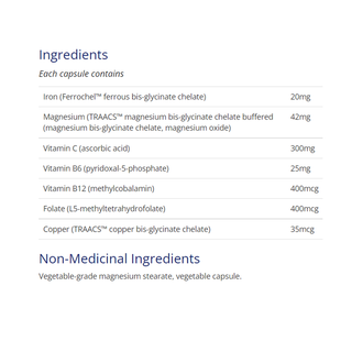 CanPrev Iron Bis-Glycinate 20 Women 90 Veggie Caps