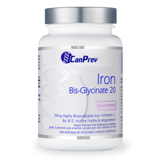 CanPrev Iron Bis-Glycinate 20 Women 90 Veggie Caps