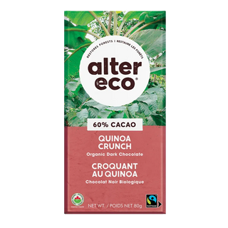 Alter Eco Organic Dark Chocolate Quinoa Crunch 80g