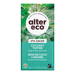 Alter Eco Organic Dark Chocolate Coconut Toffee 80g