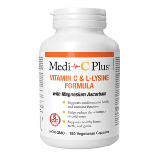 Medi C Plus Vitamin C & L-Lysine Formula With Magnesium Ascorbate 150 Veggie Caps