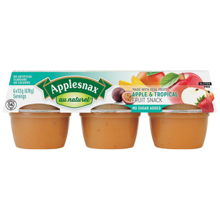 Applesnax Applesauce Cups Apple & Tropical Fruit 6 x 113g