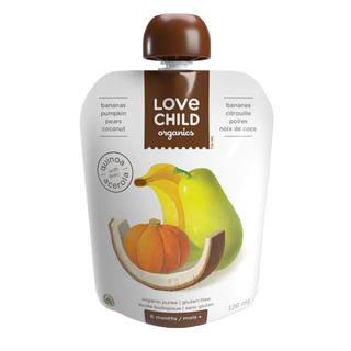 Love Child Organic Puree Banana Pumpkin Pear & Coconut 128mL