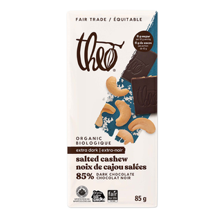 THEO Chocolate Bar Salted Cashew 85% 85g