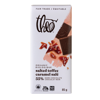 THEO Chocolate Bar Salted Toffee 55% 85g