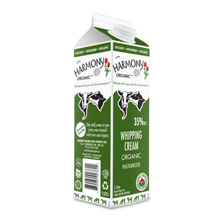 Harmony Organics Whipping Cream Carton 35% 1L