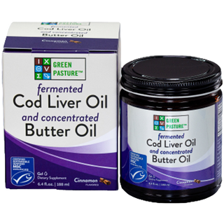 Green Pasture Fermented Cod Liver Oil & Concentrated Butter Oil Cinnamon 188mL