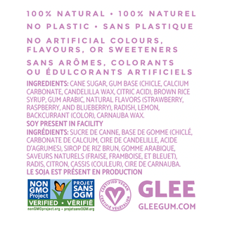 Glee Gum Mixed Berry 16 Pieces