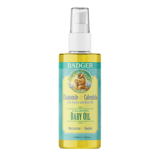 Badger Organic Baby Oil Calming Chamomile & Calendula with Jojoba and Olive Oil 118mL