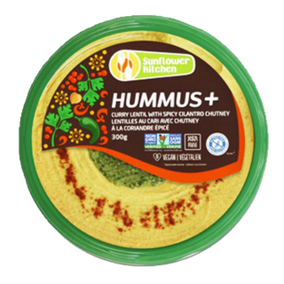 Sunflower Kitchen Hummus+ Curry Lentil With Spicy Cilantro Chutney 300g