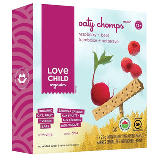 Love Child Organic Oaty Chomps Bar Raspberry & Beet 6x23g