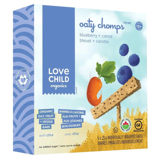 Love Child Organic Oaty Chomps Bar Blueberry & Carrot 6x23g