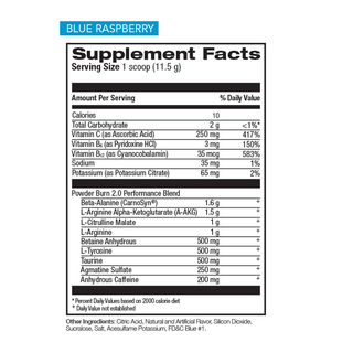 Rivalus Powder Burn 2.0  Blue Raspberry 35 Servings