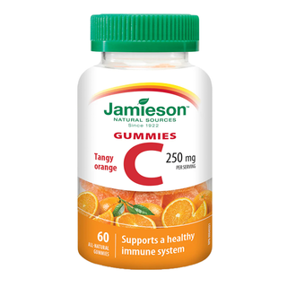 Jamieson Vitamin C 250mg Tangy Orange 60 Gummies