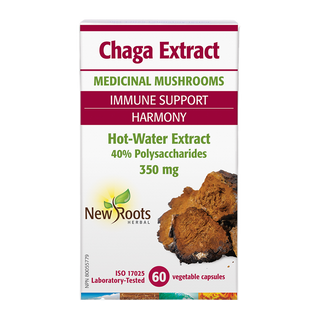 New Roots Chaga Extract 350mg 60 Veggie Caps