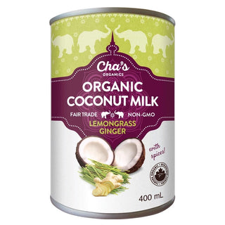 Cha's Organics Coconut Milk Lemongrass Ginger 400mL