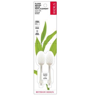 Radius Toothbrush Replacement Heads Super Soft 2 Packs