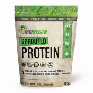 Iron Vegan Sprouted Protein French Vanilla 500g