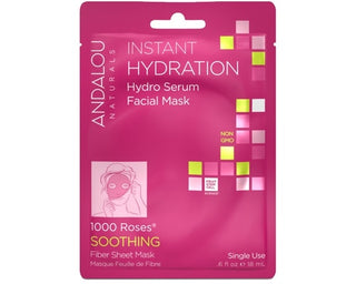 Andalou Naturals Instant Facial Mask Hydration Soothing 1000 Roses 18mL