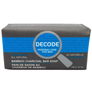 Decode Bamboo Charcoal Bar Soap Citrus Vetiver 148g