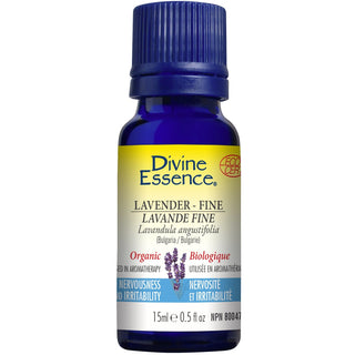 Divine Essence Organic Lavender Fine Essential Oil 15mL