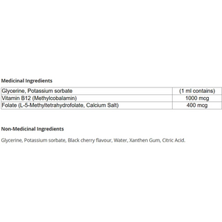 GNA Naturals B12 With Folic Acid 1000mcg 60mL