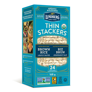 Lundberg Organic Thin Stackers Brown Rice Lightly Salted 168g