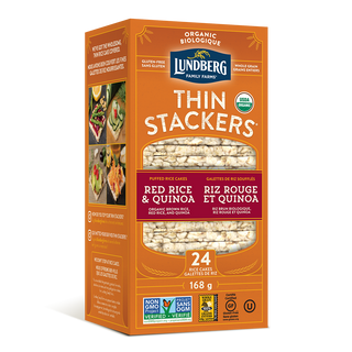 Lundberg Organic Thin Stackers Red Rice & Quinoa 168g