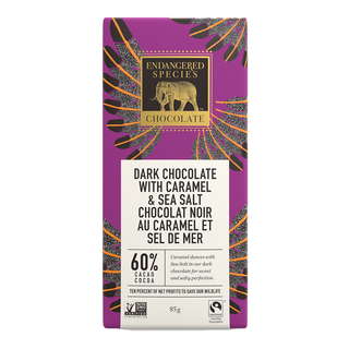 Endangered Species Dark Chocolate With Caramel & Sea Salt 85g