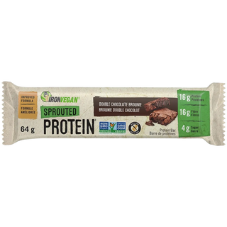 Iron Vegan Sprouted Protein Bar Double Chocolate Brownie 64g