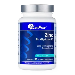 CanPrev Zinc Bis-Glycinate 25 120 Veggie Caps