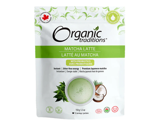 Organic Traditions Matcha Latte With Probiotics 150g