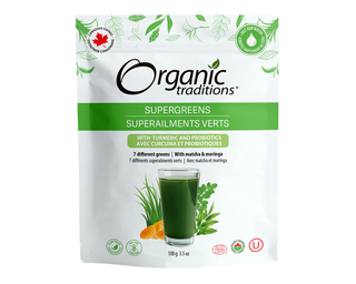 Organic Traditions Supergreens With Turmeric And Probiotics 100g