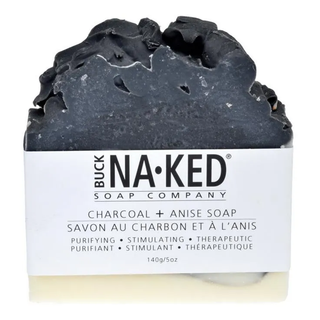 Buck Naked Soap Charcoal + Anise Bar 140g