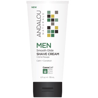 Andalou Naturals CannaCell Men Shave Cream Smooth Glide 178mL