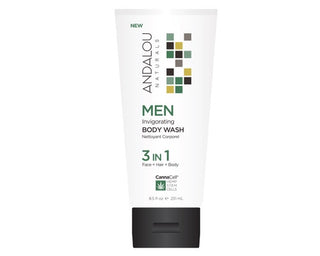 Andalou Naturals CannaCell Men 3 IN 1 Body Wash Invigorating 251mL