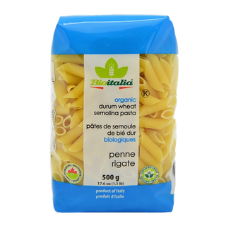 Bioitalia Organic Durum Wheat Semolina Pasta Penne Rigate 500g