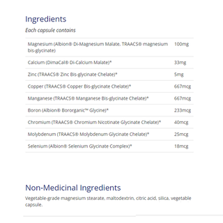 CanPrev Magnesium Multi Mineral 120 Veggie Caps