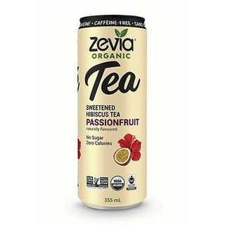 Zevia Organic Sweetened Hibiscus Tea Passionfruit Caffeine Free 355mL