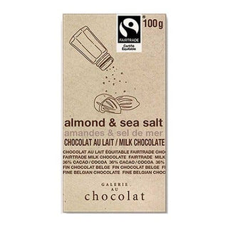 Galerie Au Chocolat Milk Chocolate Bar Almond & Sea Salt 100g