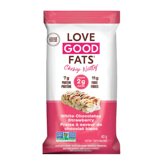 Love Good Fats Chewy Nutty Bar White Chocolatey Strawberry 40g