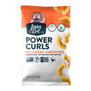 Lesser Evil Power Curls No Cheese Cheesiness 113g