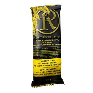 Ross Milk Chocolate Bar With Stevia Extract Lemon Coconut 34g