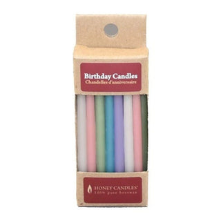 Honey Candles Beeswax Birthday Candles Pastel 3 Inch 20 Packs