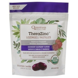 Quantum TheraZinc Lozenges Elderberry Raspberry 18 Lozenges