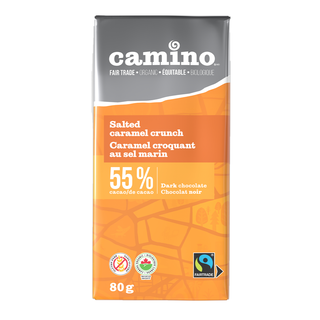 Camino Dark Chocolate Bar Salted Caramel Crunch 55% 80g