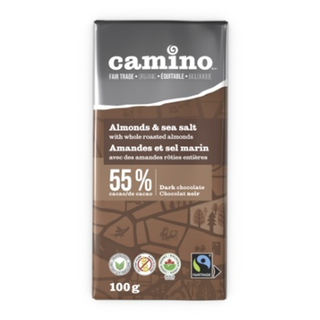 Camino Chocolate Bar Almonds & sea salt 55% 100g