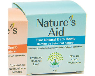 Nature's Aid True Natural Bath Bomb Hydrating Coconut Lime 85g