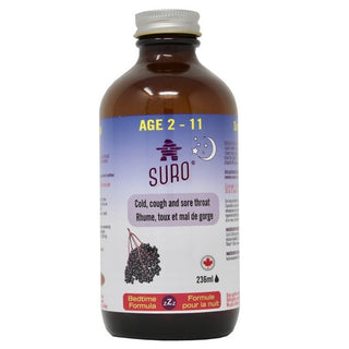 Suro Elderberry Syrup Nighttime For Kids Age 2-11 236mL