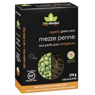 Bioitalia Organic Green Pea Pasta Mezze Penne 250g